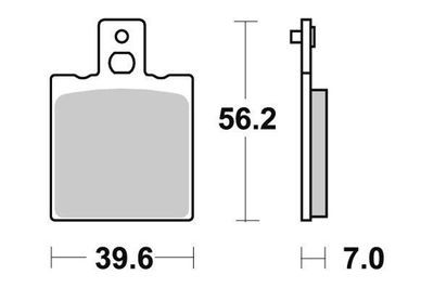 remblokset RS voor (+achter) 56,2x39,8mm